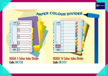 Load image into Gallery viewer, OKADA COLOR PAPER INDEX DIVIDER (5 COLOUR / 10 COLOUR)
