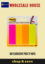 Load image into Gallery viewer, 3M FLORECENT MEMO PAD STICKY NOTE
