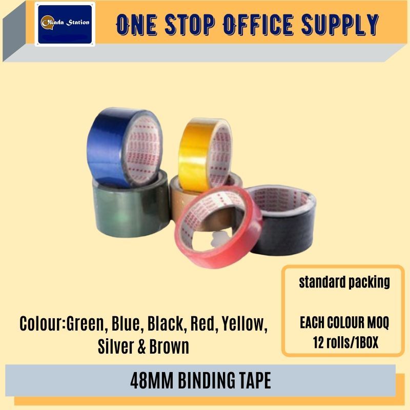 (RM2) OKADA 48MM BINDING TAPE / Cloth Tape / 48mm Tape / High Quality Cloth Tape / Binding cloth tape # 7 colors