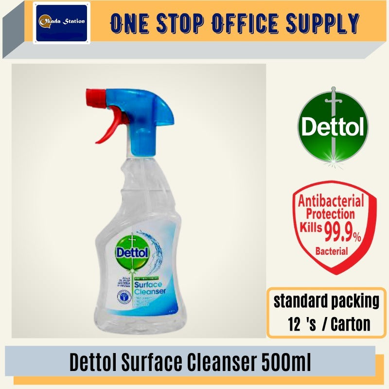 Dettol Surface Cleaner Spray 500ml / Dettol Spray 500ml / Cleaner Spray / Anti Bacterial / Dettol Trigger Cleaner 500ml