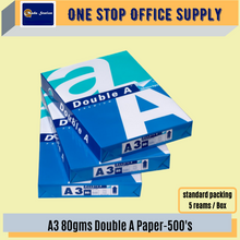 Load image into Gallery viewer, Double A A3 PAPER (80gsm) 500&#39;S / Quality Paper / White Paper/ Photostat Paper / Copier Paper / White Paper
