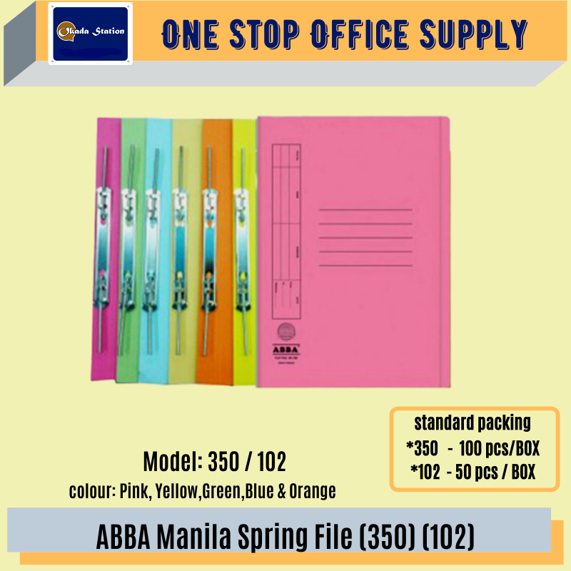 OKADA Mega Spring File (102)-XTRA THICK / Thick Spring File/Manila file / Extra Thick File