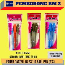 Load image into Gallery viewer, (RM2) Faber-Castell NX23 Ball Pen 1.0 Set (3 in1) / Ball Pen / NX23 / 1.0mm Ball Pen
