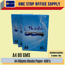 Load image into Gallery viewer, OKADA A4 PAPER (80gsm) 400&#39;S / Quality Paper / White Paper/ Photostat Paper / Copier Paper / White Paper
