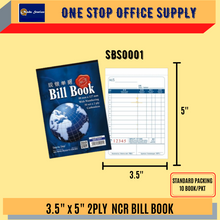 Load image into Gallery viewer, 3&quot; X 5&quot; NCR  BILL BOOK (2 PLY) (3 PLY) /BILL BOOK / NCR
