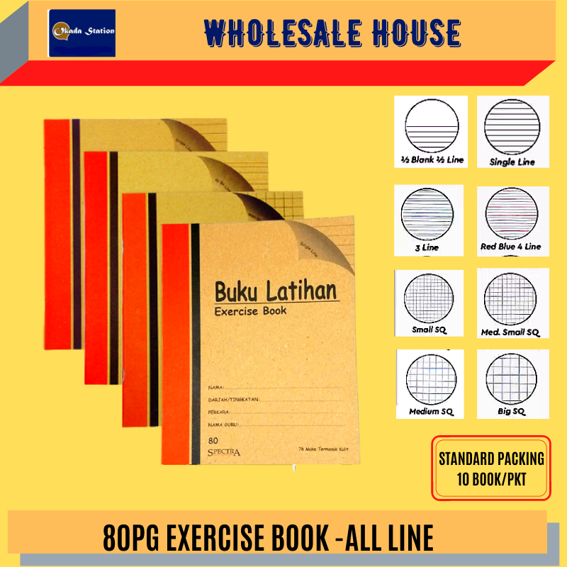 80pgs F5 Exercise Book / Buku Latihan / Notebook  / Student Note Book / Blank Notebook