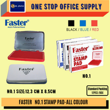 Load image into Gallery viewer, Faster Stamp Pad No.1 (Black/ Blue/ Red) / Faster Chop Pad / Faster Stamp Pad No.1
