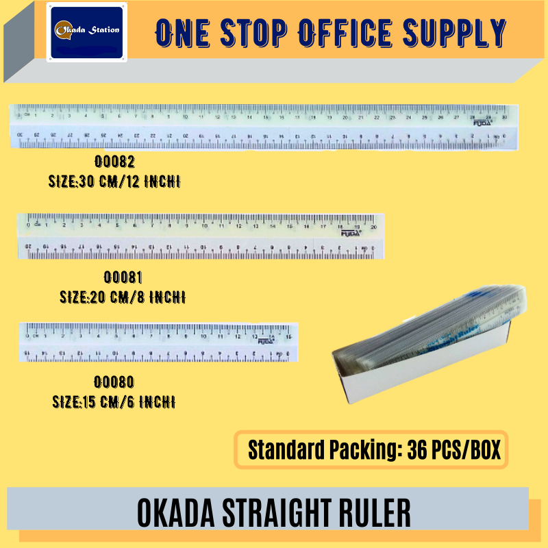 Straight Ruler (15cm/20cm/30cm) / Plastic Ruler / Pembaris / Student Ruler / Soft Ruler