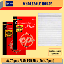 Load image into Gallery viewer, A4 70gms EXAM PAD  50&#39;s (Side/Open)
