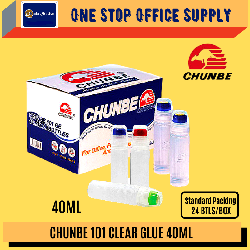 CHUNBE 101 Clear Glue (40ML) / Glue / Stationery Glue / Water Glue / Student Water Glue