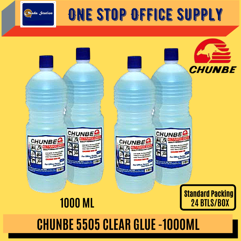 CHUNBE Clear Glue 1000ML / Stationery Glue / Water Glue / Clear Glue / Gum / 1 liter Glue Refill