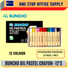 Load image into Gallery viewer, BUNCHO Oil Pastels (12&#39;s) / Crayon / BUNCHO Crayon / Color / Colour / Oil Pastel / Oil Pastels / Buncho
