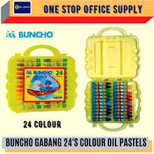 Load image into Gallery viewer, Buncho Gabang Oil Pastel Crayon (24&#39;S) / Buncho Crayon / Oil Pastel / Gabang Crayon / Crayon in box #24 Colour
