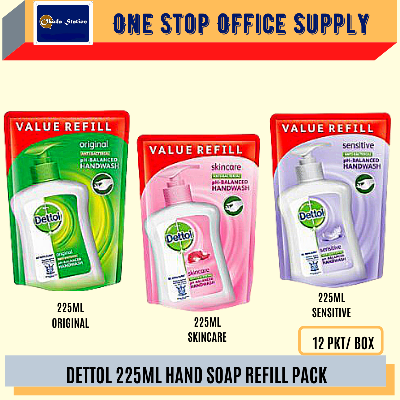 Dettol Hand Wash Refill Pack 225ml / Anti-Bacterial / Handwash Liquid / Value Pack / Dettol Anti Bacterial Hand Wash