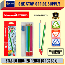 Load image into Gallery viewer, STABILO TRIO+ 2B JUMBO PENCIL (6PCS / BOX) / Stabilo Jumbo Pencils
