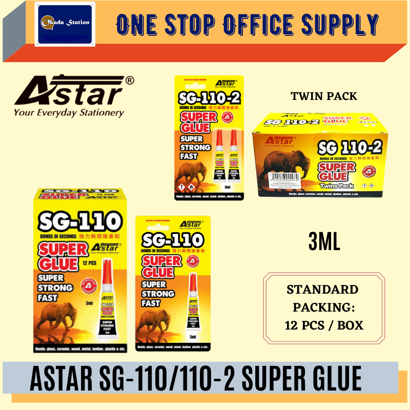 (RM2) Astar Super Glue 3ML (Sg-110) / Gam Gajah / Leather Glue / Super Strong Glue