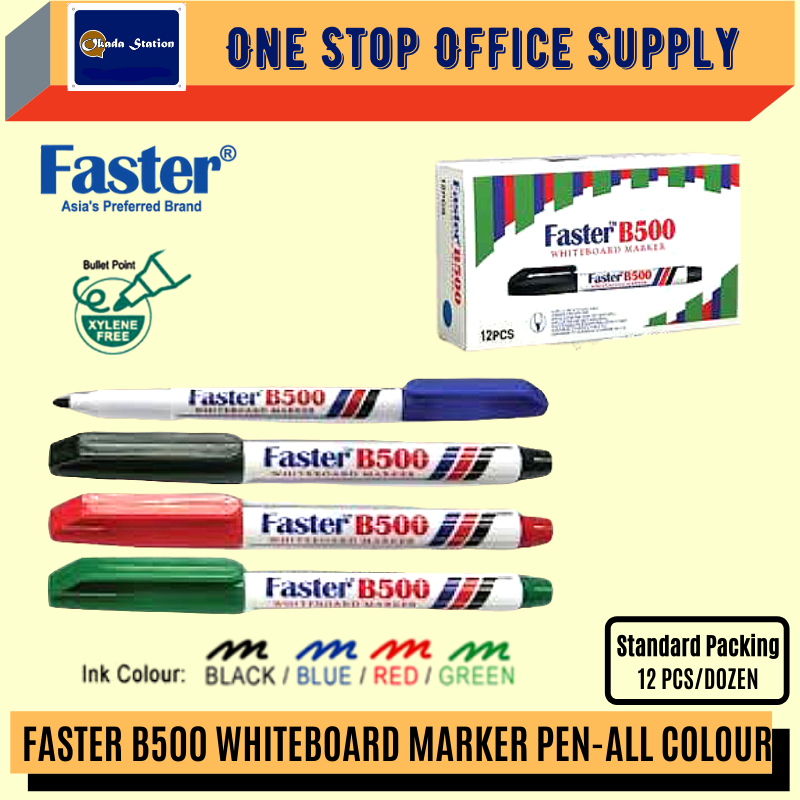 Faster B500 Mini Whiteboard Marker Pen (Round)/  Marker Pen / Whiteboard Marker / Round Point / B500 Marker