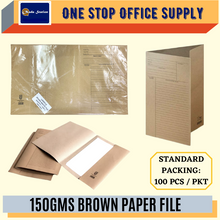 Load image into Gallery viewer, BROWN PAPER FILE / Brown Minute File / Craft Paper File / Kraft Paper File / Paper Folder / Fail Kertas (150gms)
