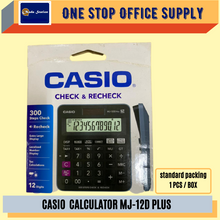 Load image into Gallery viewer, CASIO CALCULATOR MJ-120D PLUS (Original) / 12 Digits  / Casio Calculator / Calculator MJ 120D  / Office Calculator
