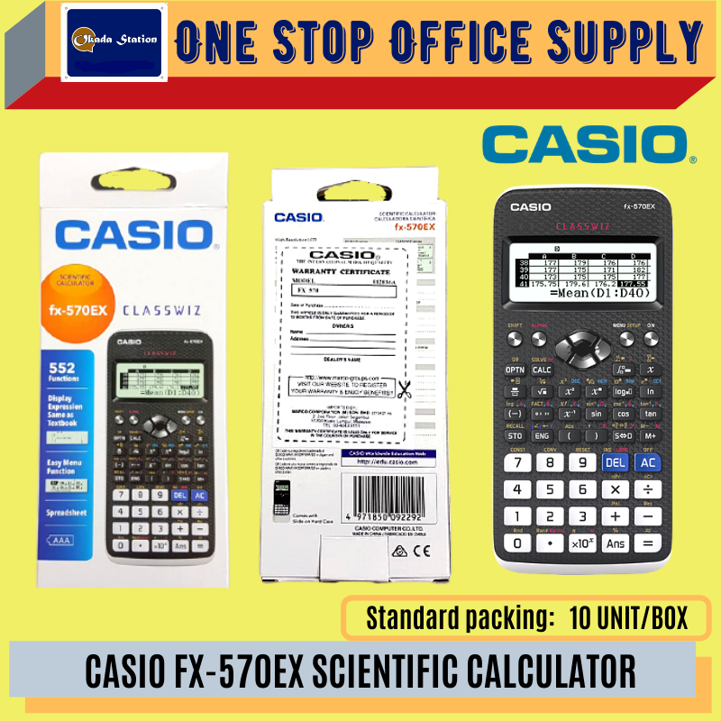 CASIO SCIENTIFIC CALCULATOR FX-570EX (Original) / Casio Scientific / Casio FX 570ex / FX-570es / Scientific Calculator