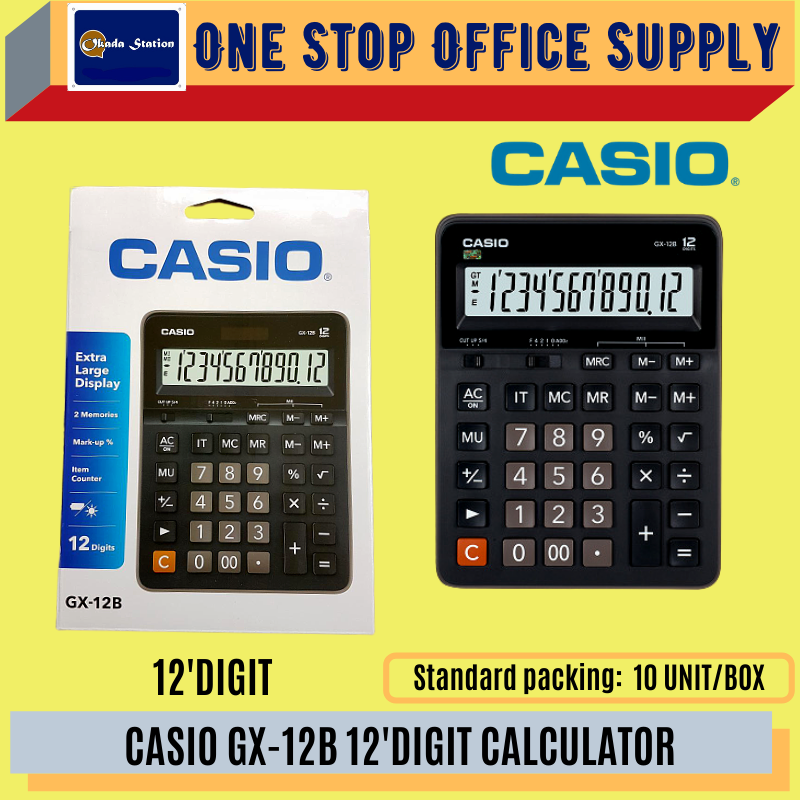 CASIO CALCULATOR GX-12B (Original) / 12 Digits / Casio Calculator / Calculator GX 12B / Office Calculator