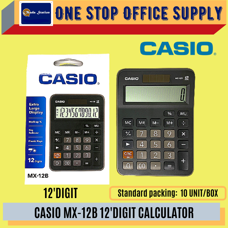 CASIO CALCULATOR MX-12B/CASIO / MX-12B/ CALCULATOR/ # 12 DIGITS