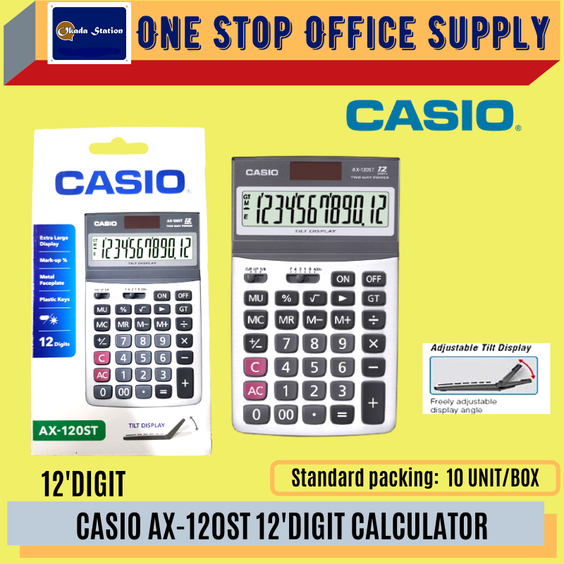 CASIO CALCULATOR AX-120ST/CASIO/ AX-120ST #12 DIGITS