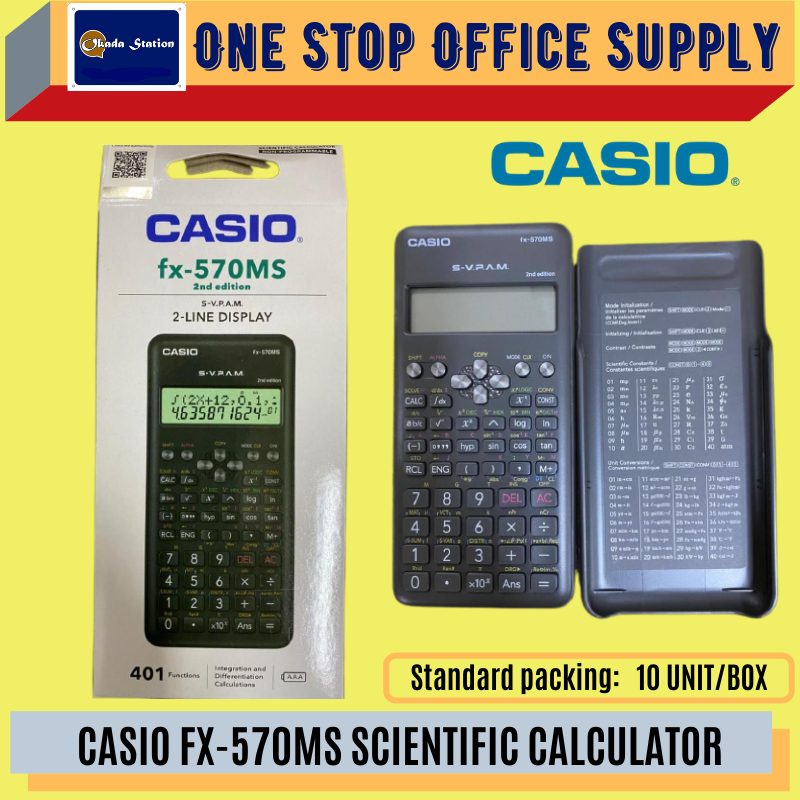 CASIO SCIENTIFIC CALCULATOR FX-570MS (Original) / Casio 570ms / 570ms 2nd edition / Scientific Calculator / fx 570ms