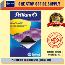 Load image into Gallery viewer, PELIKAN 410 ULTRAFILM CARBON PAPER  (BLACK) / Carbon Paper / 100PCS / 210mm x 300mm
