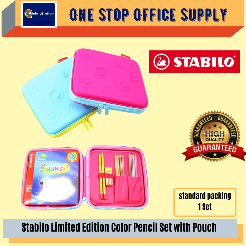 [Limited Edition] STABILO Color Pencil Set with Pouch / Colour Pencil / Pensel Warna Set / 24's Colour Pencil