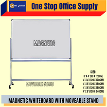 Load image into Gallery viewer, MAGNETIC WHITEBOARD WITH MOVEABLE STAND-ALL SIZE / PAPAN PUTIH BERRODA  / WHITEBOARD / MAGNETIC
