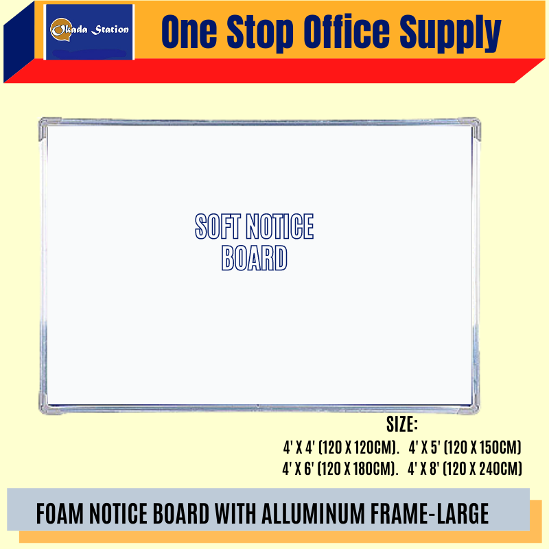 SOFT NOTICE BOARD WITH ALUMINIUM FRAME -LARGE SIZE / SOFT BOARD/ PAPAN NOTICE