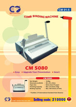 Load image into Gallery viewer, COMET CM-5080 Heavy Duty Binding Machine / Comb Binding Machine / Heavy Duty Binder / Office Machine
