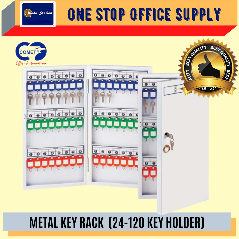 OKADA Metal Key Box Cabinet / Kotak Kunci Besi / Key House / Peti Kunci Besi / Lockable Security Steel Key Cabinet