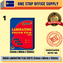 Load image into Gallery viewer, Laminating Film -100&#39;s / Laminating Pouch / Micron Plastic Laminating Pouch / Laminate Plastic
