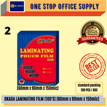 Load image into Gallery viewer, Laminating Film -100&#39;s / Laminating Pouch / Micron Plastic Laminating Pouch / Laminate Plastic
