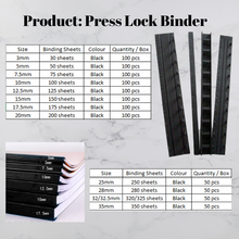 Load image into Gallery viewer, OKADA Lock Binder / Binding Press / Binding Strip / Press Binder / Press Binding / Press Binder Comb
