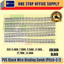 Load image into Gallery viewer, Okada Wire Binding Comb (Pitch 3:1) / Steel Wire Comb / Pvc Black Wire Binding Comb
