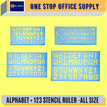 Load image into Gallery viewer, OKDAD ABC Stencil Plate Ruler / Alphabet Stencil Ruler / Flexible Ruler / Drawing Stencil Ruler / 20MM/30MM/40MM
