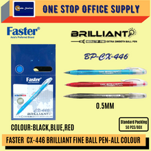 Load image into Gallery viewer, Faster Ball Pen (0.5) / Ball Point Pen / CX446  (Black / Blue / Red)
