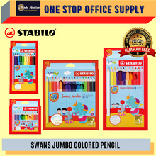 Load image into Gallery viewer, Stabilo Jumbo Colour Pencils Box 12S 12L 18L 24L  / Pensel Warna / Colour Pencil Box / Jumbo Color
