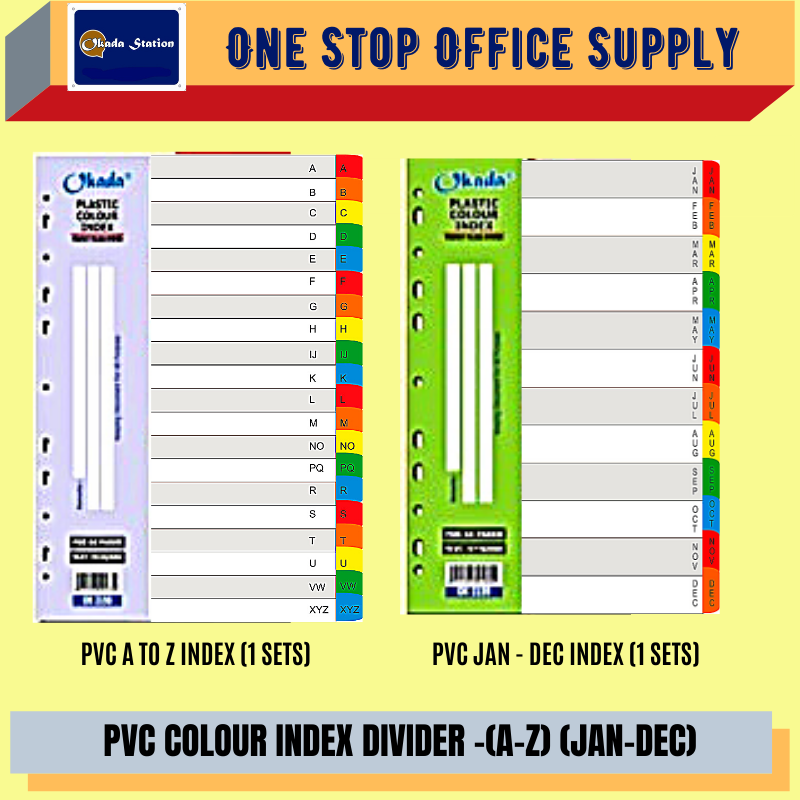 PVC INDEX DIVIDER-(A to Z) (JAN - DEC)/INDEX DIVIDER