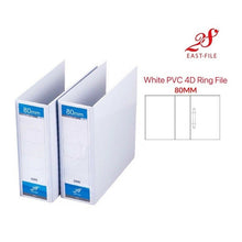 Load image into Gallery viewer, A4 4D PVC Ring File-White (25mm / 40mm / 50mm / 65mm / 80mm) / 4D File / White PVC File / Ring File / A4 File
