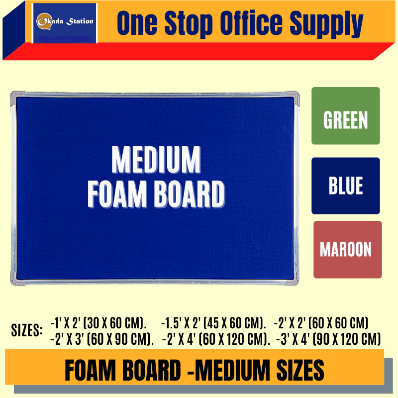 COLOUR FOAM NOTICE BOARD-MEDIUM SIZE/FOAM BOARD/ NOTICE BOARD/COLOUR FOAM/#MEDIUM