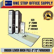 Load image into Gallery viewer, OKADA Silver Lever Arch File / Voucher File-2&quot;/3&quot;/ HARD COVER FILE / OKADA File / Silver Arch File
