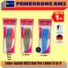 Load image into Gallery viewer, (RM2) Faber-Castell NX23 Ball Pen 1.0 Set (3 in1) / Ball Pen / NX23 / 1.0mm Ball Pen
