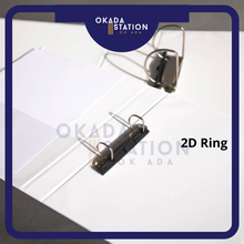 Load image into Gallery viewer, OKADA 2D PVC Ring File-White (16mm / 25mm / 40mm / 50mm / 65mm / 80mm) / 2D File / White PVC File / Ring File / A4 File
