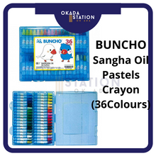 Load image into Gallery viewer, BUNCHO Sangha Oil Pastels Crayon (36&#39;S) / Buncho Crayon / Oil Pastel / Shangha Crayon / Buncho #36 Colour
