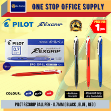 Load image into Gallery viewer, Pilot Rexgrip Ball Pen (0.5mm/0.7mm/1.0mm) #Red / Black / Blue / Rexgrip Ball Pen / Refillable Pen
