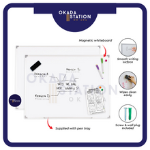 Load image into Gallery viewer, OKADA MAGNETIC WHITEBOARD -MEDIUM SIZE  / Papan Putih / Papan Tulis / Magnetic Whiteboard
